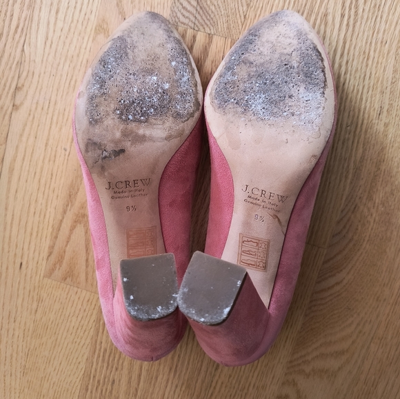 J Crew Stella Coral pink heels pumps shoes size 9 1/2 - Picture 6 of 10